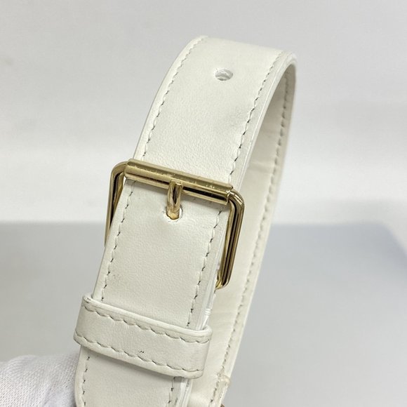 Christian Dior Cannage Bowling Bag in White, Gold, and Champagne Leather for ... - Picture 8 of 12